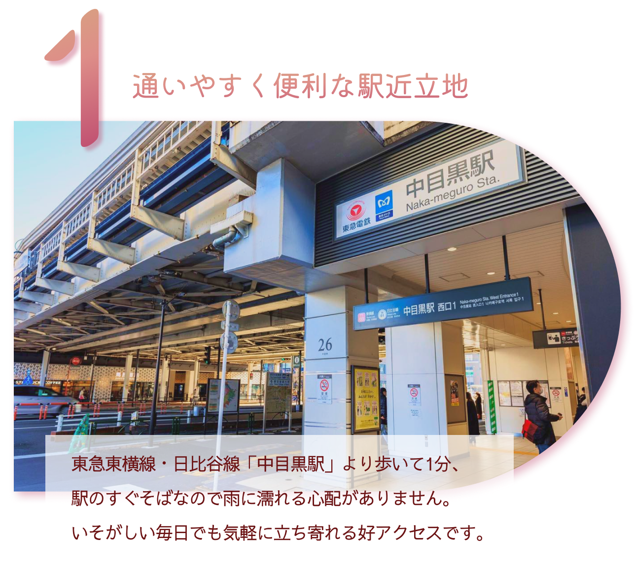 1 通いやすく便利な駅近立地